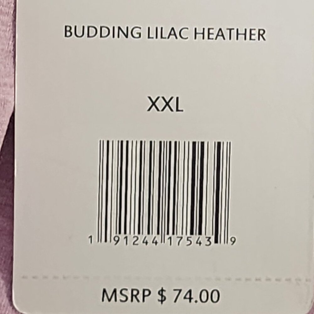 Active Life Budding Lilac Heather Pullover Long Sleeve Modal Span Top Size XXL - Picture 15 of 16